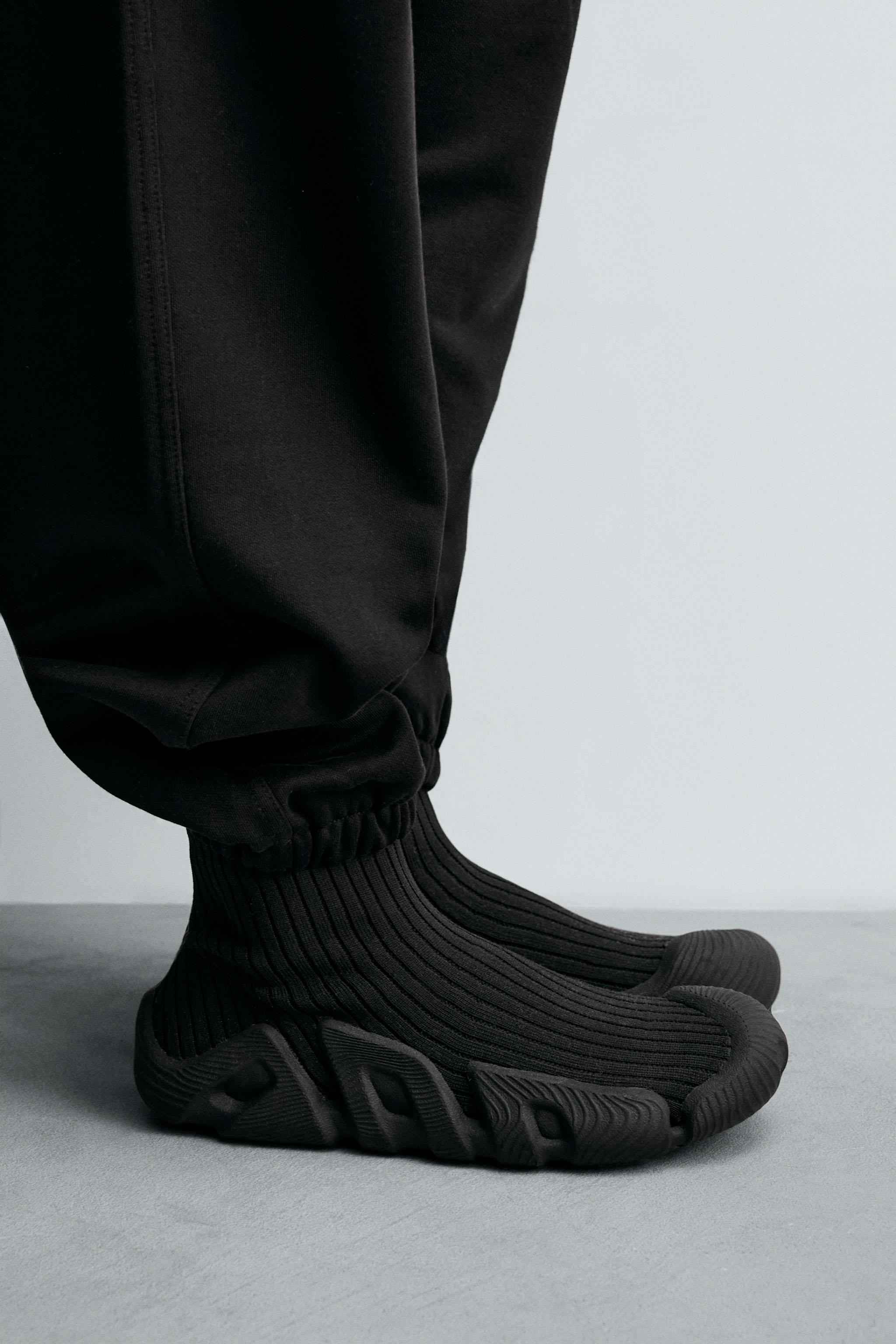 KNIT HIGH-TOP SNEAKERS